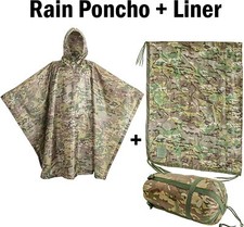 USGI Industries -Rain Poncho and Poncho Liner Bundle. (OCP / Multicam) picture