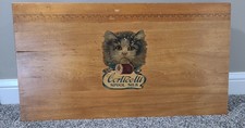 Antique Folding Sewing Table w/ Corticelli Spool Silk Advertizing picture