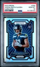Graded 2023 Panini Prizm Jaxon Smith-Njigba #309 Variation RC Card PSA 10 picture