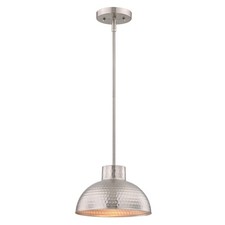 Westinghouse Brushed Nickel 6309600 One-Light Indoor Pendant, Hammered Finish picture