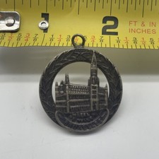 Vintage Bruxelles Hotel De Ville Medal Award Silver Souvenir Badge picture