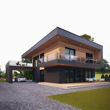 PREFAB LOG CABIN HOME KIT NATURAL WOOD 2600 ft² / 241 m² - DISCOUNT CARD 3% off picture