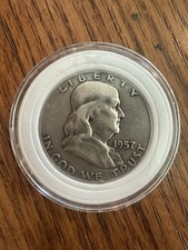 1957 Franklin Half Dollar 90% Silver Philadelphia 50C – Better Date – Circulated picture