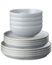 Denby Studio Pebble 12-Pc. Dinnerware Set - Service for 4 Medium Blue - NIB picture