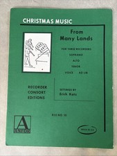 Christmas Music from Many Lands - Recorder Trio & Optional Voice Erich Katz picture