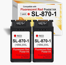 SL-870-1 Fluorescent Red Postal Ink Replacement Cartridge 16mL 1 Pack picture