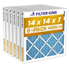 Filter King 14x14x1 Air Filter MERV 13, AC Furnace Filters (6-Pack) picture
