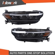 Labwork Full LED Headlights For Honda Accord Sedan 2023-2024 Black Left+Right picture