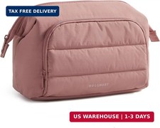 BAGSMART Puffy Makeup Bag Travel Cosmetic Organizer Wide Open Top Makeup Pouch picture