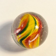 #12 Marble Antique Pre 1900 Handmade Shruken Core Onionskin .79