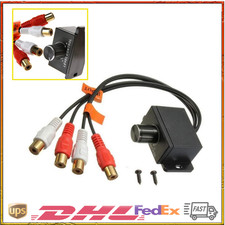 Universal Car Bass Amplifier Remote Level Control Knob Stereo RCA Input & Output picture