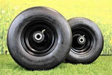 Antego 13x6.50-6 Flat Free Smooth Tire Wheel Black 2 Pack picture