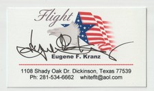 Eugene Gene Kranz Signed Business Card  NASA Apollo 11 13 Flight Director picture