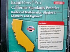 ExamView Pro California Standards Practice Grades 5-8 Mathematics/Algebra picture