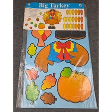 Carson-Dellosa Bulletin Board Set 90s  Y2K Multi Big Turkey CD-1733 Harvest vtg picture