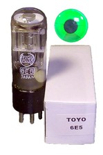 1 6E5 VT-215 NOS TOYO New magic eye tube tuning indicator tested 90 day wty picture