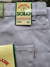 Y2K Solo Seymour Light Grey Jeans Men's  46   Baggy Wide Leg Vintage- Deadstock picture