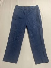 NWT LOFT The Riviera Slim Pants Blue Ankle Trousers Size 4P Stretch Petite picture