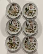 Vintage ROCHARD LIMOGUE French Wine & Cheese Horderve Plates-SET 12 pcs  picture