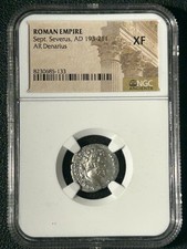 NGC XF - Roman SILVER Denarius ancient coin- Septimius Severus AD 193 - 211 picture