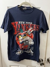 VTG New York Yankees 1991 Single Stitch Tshirt Size Medium picture