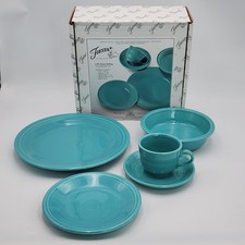 Fiesta Turquoise 5 Piece Place Setting Dinnerware Set NIB Open Box (B5) picture