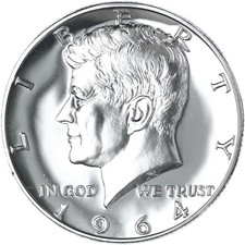 1964 (P) Kennedy Half Dollar Gem Proof 90% Silver picture