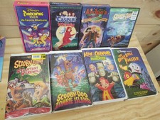 Vintage Retro Y2k Kids VHS Halloween Movie Lot Archie Alvin Scooby Doo Lot Of 8 picture