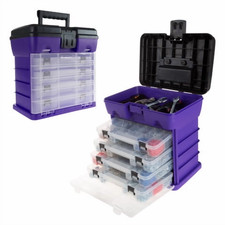 Storage and Tool Box-Durable Organizer Utility Box-4 Drawers with 19 Compartment picture