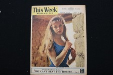 1954 AUGUST 15 THIS WEEK MAGAZINE - BRIGITTE BARDOT COVER - E 25581 picture