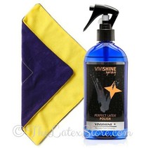 Vivishine Spray 250ml & Viviwipe Polishing Cloth - ( by Vivishine Latex Shiner ) picture