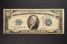 1934 A**** $10 SILVER CERTIFICATE *VG NOTE* ** 6119 picture