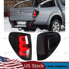 Fits For Mitsubishi L200 Triton 2005-2014 LED Tail Light Brake Lamp Smoked Pair picture