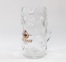 Glückauf Biere (Gersdorf) Beer Dimpled Glass Tankard 0.5L Vintage picture