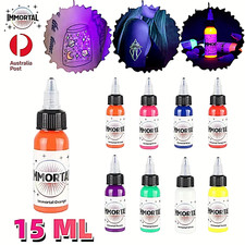 IMMORTAL Tattoo Ink UV Glowing Monochrome 8 Colors Inks Professional Pigment AU picture