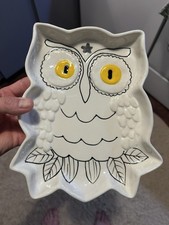 Francesca Kaye Anthropologie Owl Shaped Ceramic Dish Bird Decorative Collectible picture