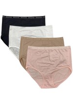 Breezies Women's 4-Pack Nylon Microfiber Full Brief Panty Basic picture