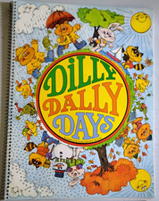 Vintage 1979 Dilly Dally Days Spiral Bound Illustrated Coloring Book Current Inc picture