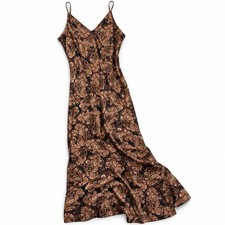 Nili Lotan Paisley Maxi Slip Dress S Boho 90s picture