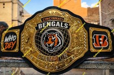 Custom Cincinnati Bengals Championship Belt Replica Title Adult size 2mm Brass picture