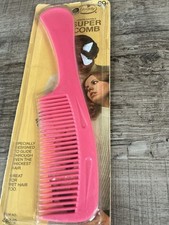 Vintage 1972 Goody Super Comb Pink Wide Tooth Detangler Unbreakable New NOS picture