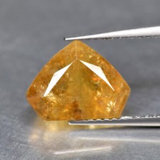 4.18Ct Trillion _ Fair Transparent Unheated Yellow Copper Bearing Tourmaline picture