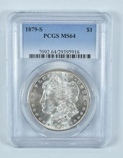 1879-S Morgan Silver Dollar MS64 PCGS Blue Label picture