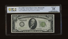 DBR 1928-B $10 LGS FRN Minneapolis Fr. 2002-Ilgs PCGS-B 35 Serial I08696679A picture
