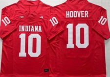 Josh Hoover Stitched #10 Indiana Hoosiers Red/White Jersey CFB Indiana QB HOT picture