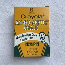 VINTAGE Crayola USA Binney & Smith No. 1400 White An-Du-Septic Chalk picture