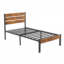 Alvantor Metal Platform Bed Frame with Headboard & Footboard - No Box Spring Nee picture