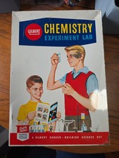 1950s Vintage Gilbert Chemistry Experiment Lab Fair condition Mostly Complete  picture