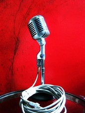 Vintage 1957 Stromberg Carlson MC41 dynamic microphone Shure 55S Elvis w cable 2 picture