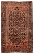 Vintage Traditional Hand-Knotted Area Rug 4'4